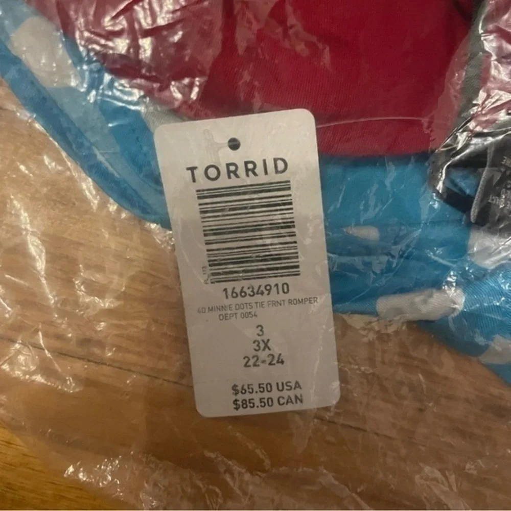 Torrid X Disney Minnie Romper Size 3